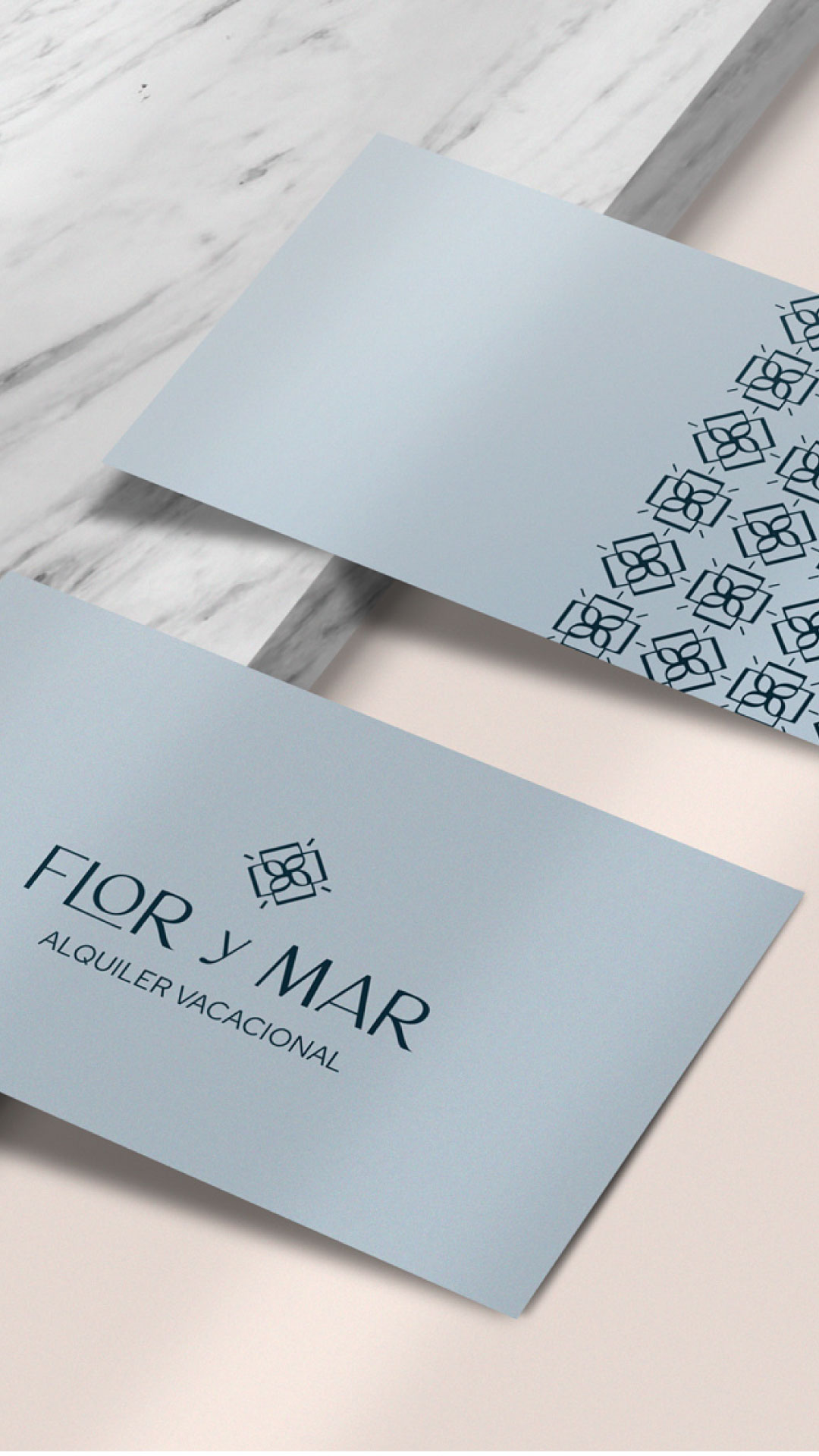 Tarjetas Flor Y Mar